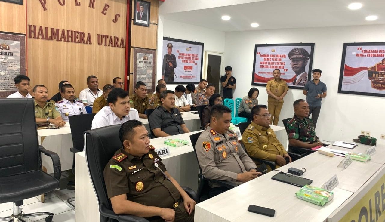 Bupati Halut Mengikuti Rakor Lintas Sektoral Idul Fitri 1447 H Tahun 2026